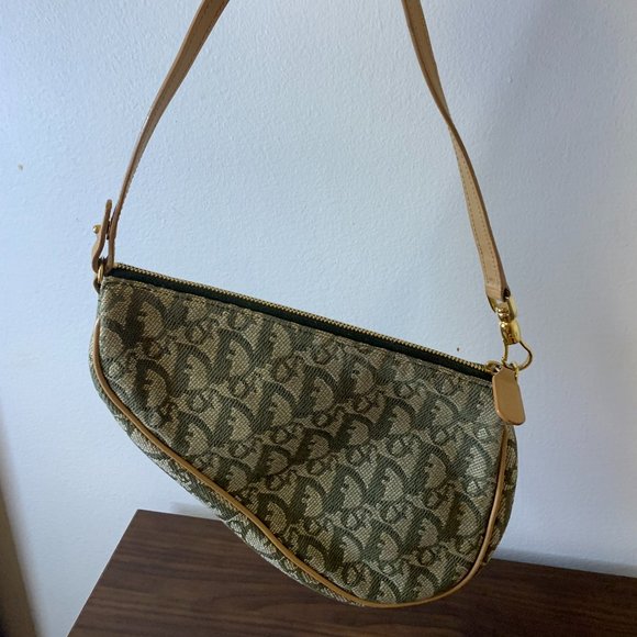 Dior Green Oblique Canvas Mini Saddle - Picture 4 of 8